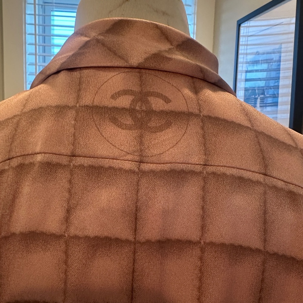Vintage Chanel Pink Plaid Shirtdress sz 40 - Picture 5 of 14